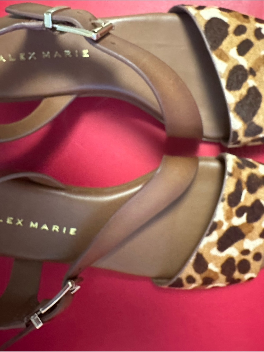 Alex Marie Tan and Leopard Print Women's Sandals